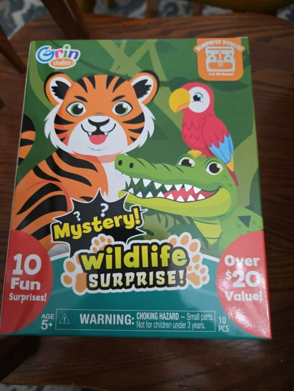 New Sealed Grin Studios Mystery Wildlife Surprise Box 10 fun Fidget Game